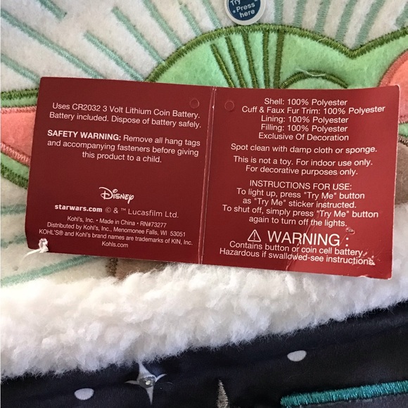 Two Star Wars Mandalorian LED Christmas Stockings - St. Nicholas Square - Picture 6 of 6